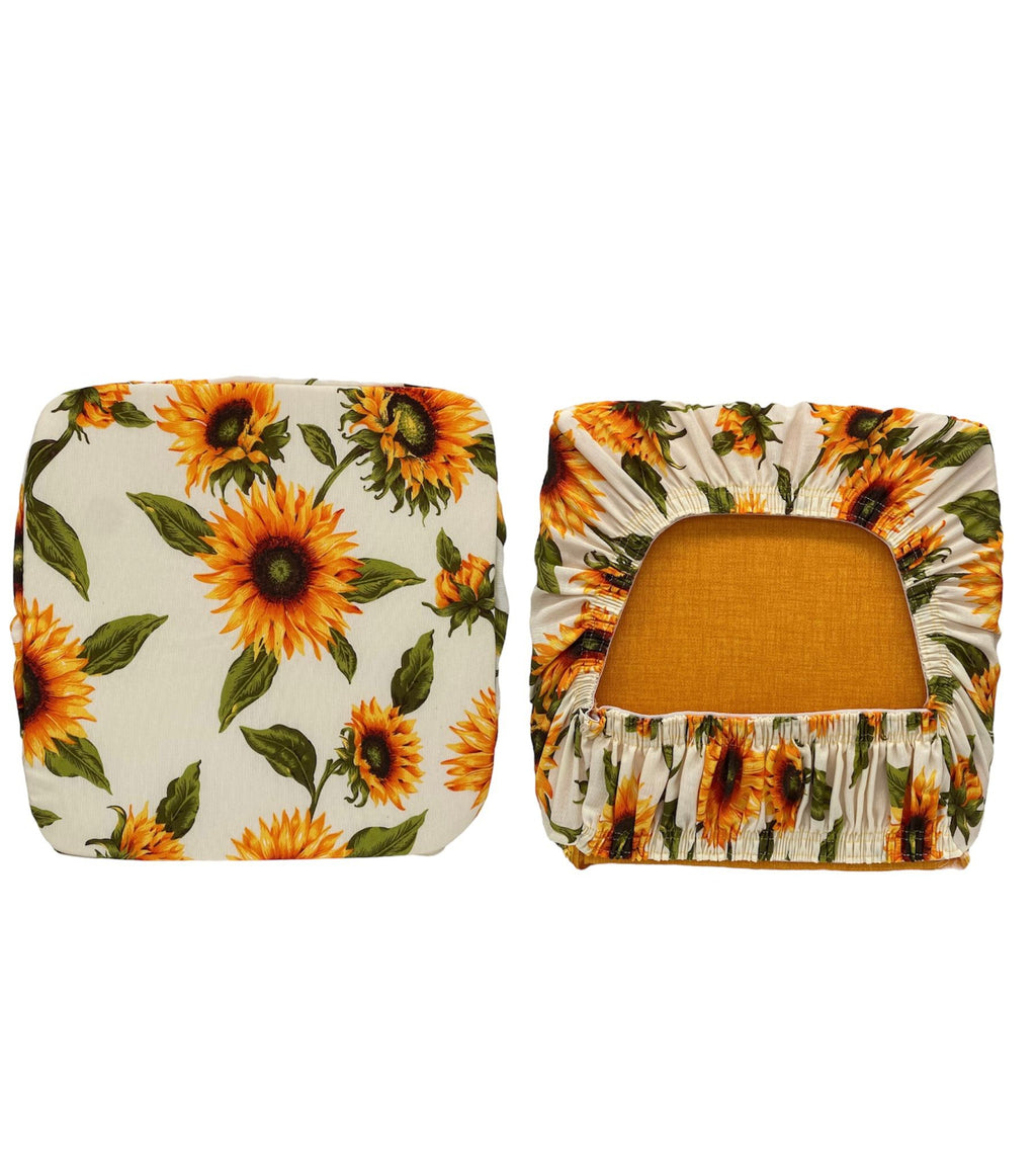 Cuscino Coprisedia con Elastico 40x40cm – Fantasia Girasole