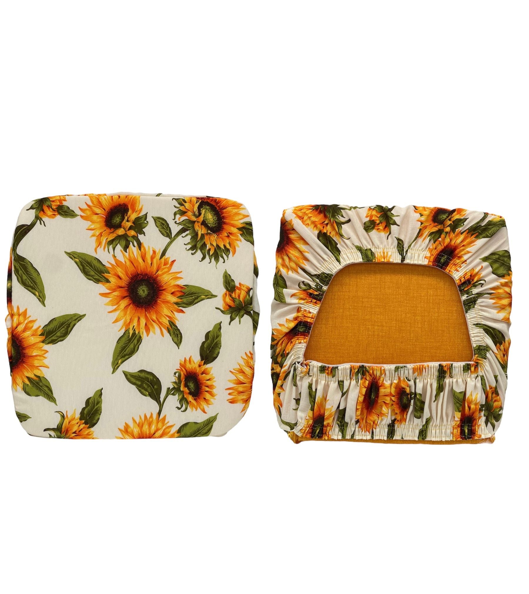 Cuscino Coprisedia con Elastico 40x40cm – Fantasia Girasole
