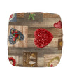 Cuscino Coprisedia con Elastico 40x40cm – Fantasia Romantico Cuore Rosso