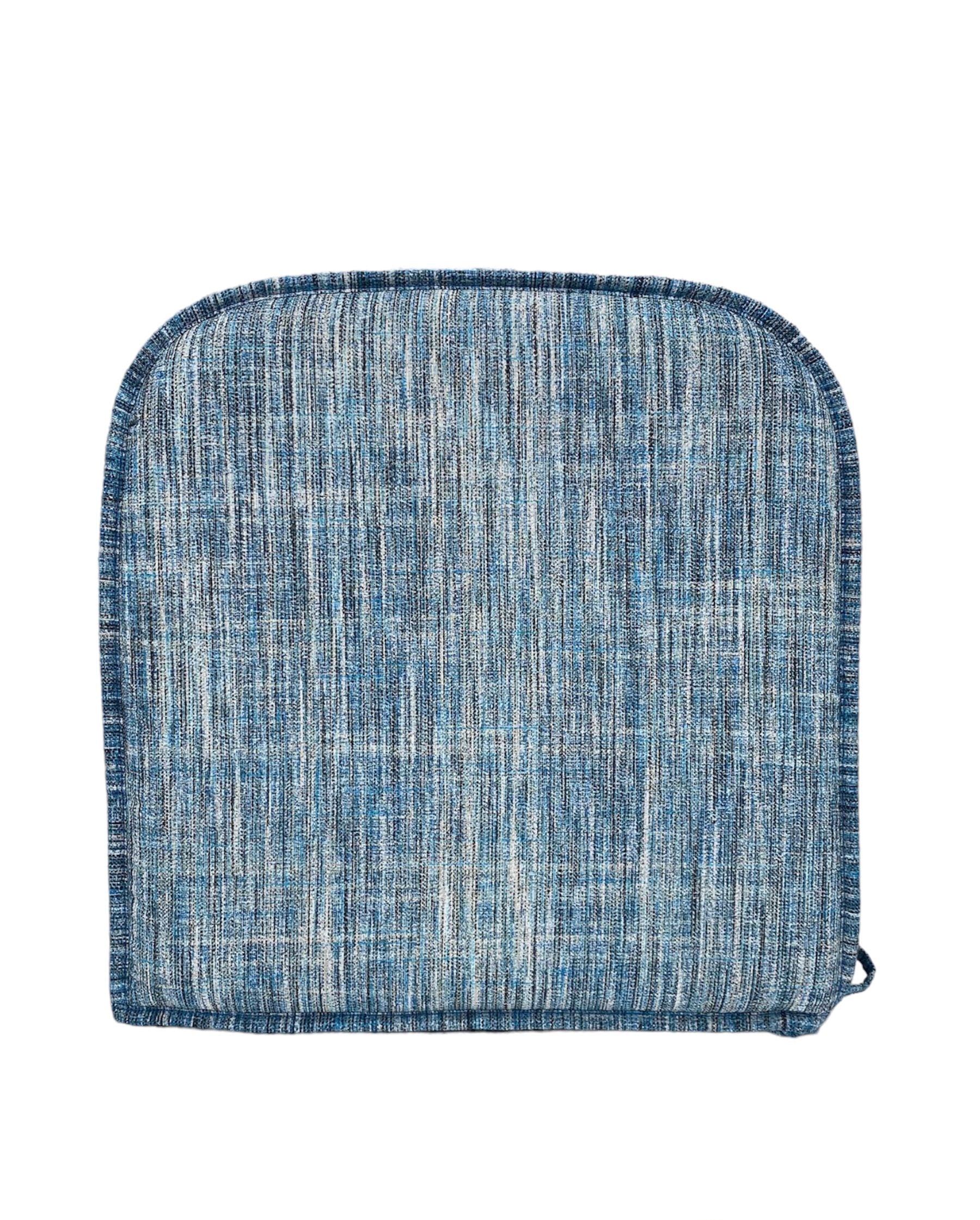 Cuscino Coprisedia Bordato - Fantasia graffio blu