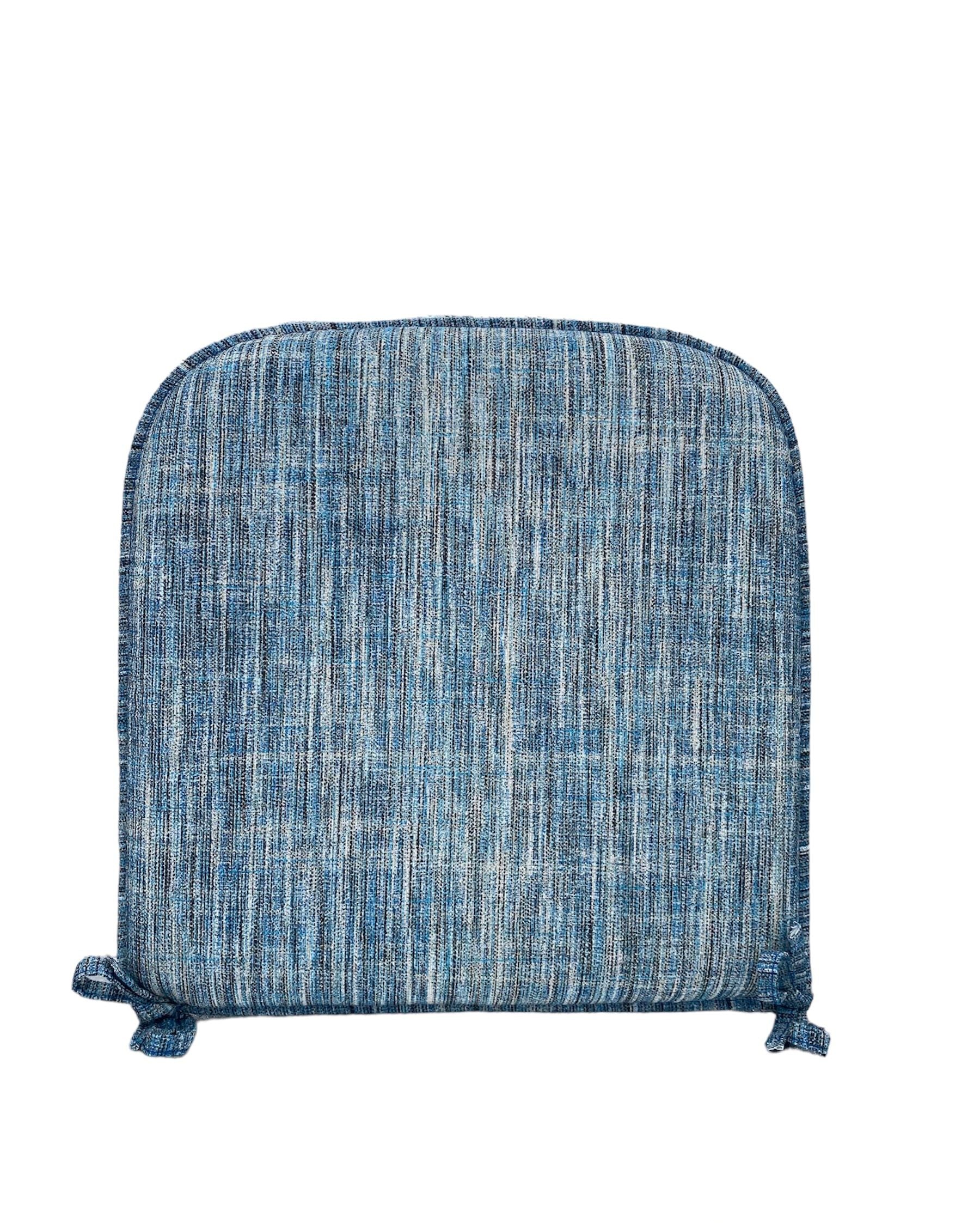 Cuscino Coprisedia Bordato - Fantasia graffio blu