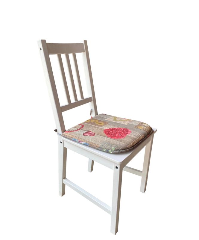 Cuscino Coprisedia Bordato 40x40cm – Fantasia Romantico Cuore Rosso