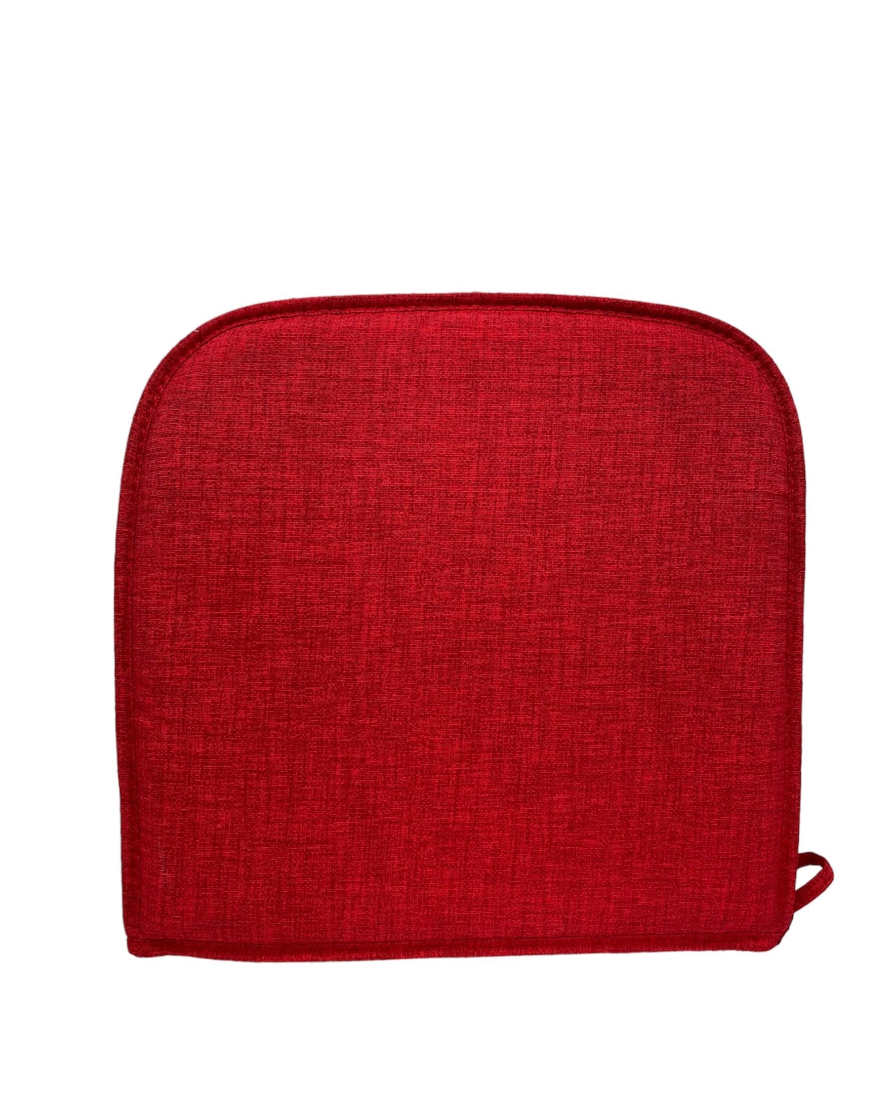 Cuscino Coprisedia Bordato 40x40cm – Rosso Tinta Unita