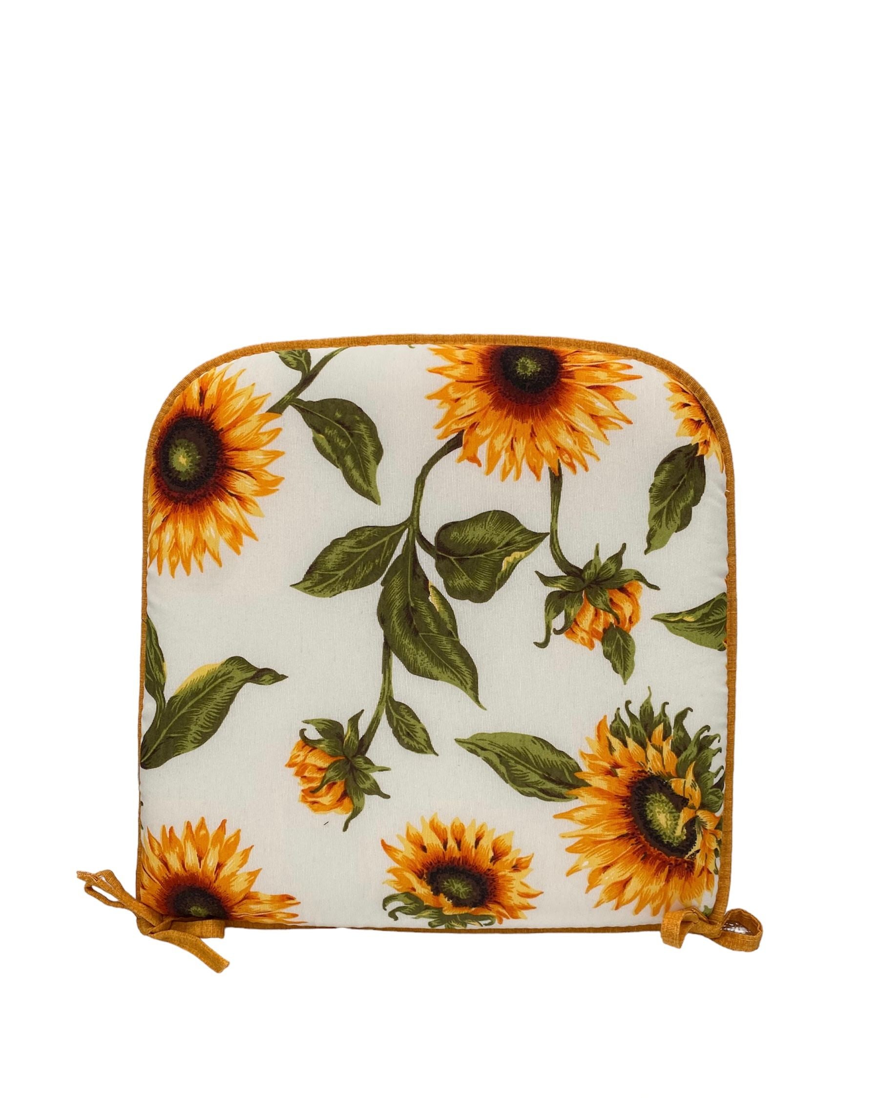 Cuscino Coprisedia Bordato 40x40cm – Fantasia Girasole