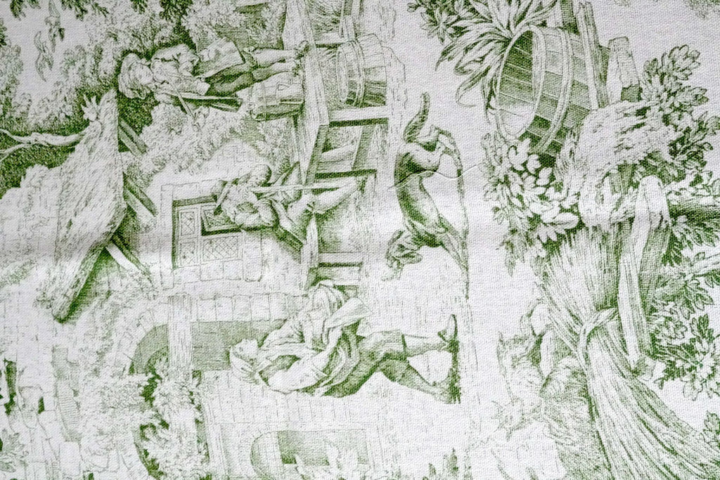 Cuscino Morbidone – Tessuto Panama Toile de Jouy chiaro