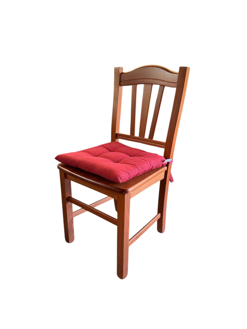 Cuscino Coprisedia Imbottito Soffice 40x40cm – Colore Rosso Trapuntato