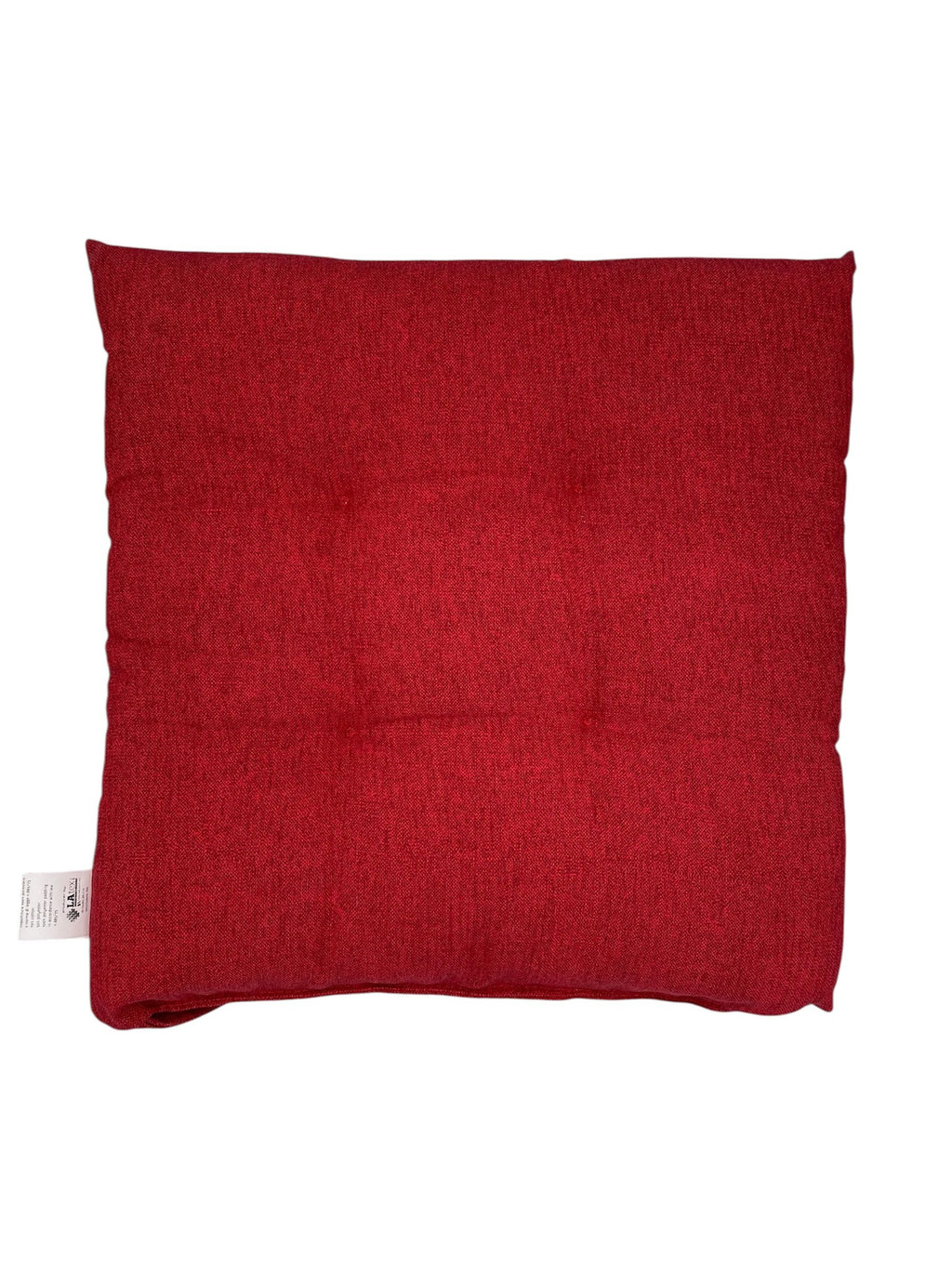 Cuscino Coprisedia Imbottito Soffice 40x40cm – Colore Rosso Trapuntato