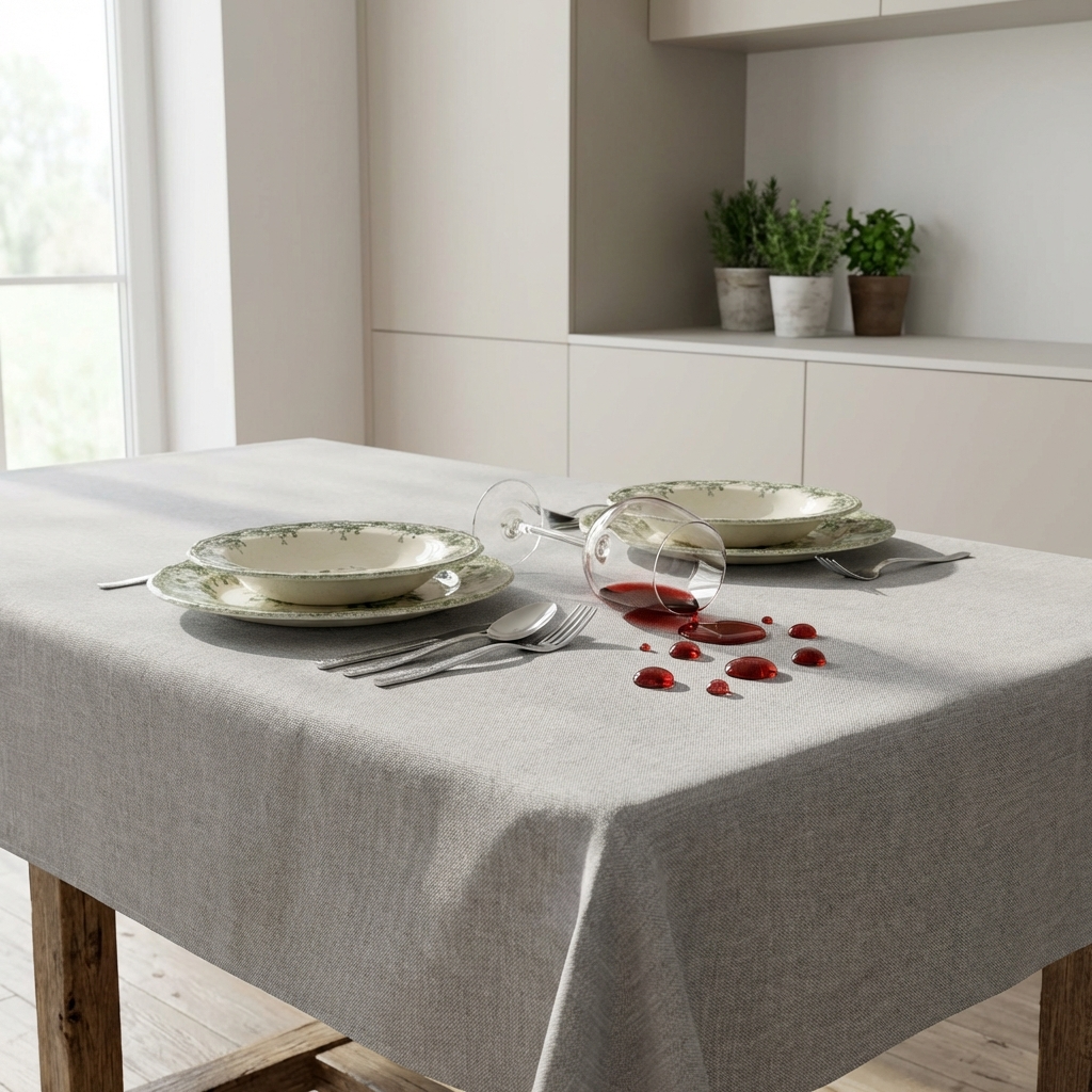 Tovaglia Antimacchia Haity – Colore Grigio Chiaro